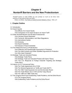 Chapter 9 Nontariff Barriers and the New Protectionism