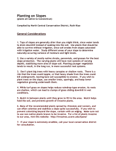 Planting on Slopes - Connecticut Conservation Districts