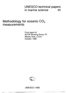Methodology for oceanic CO2 measurements - UNESDOC