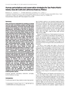 Human perturbations and conservation strategies for San Pedro