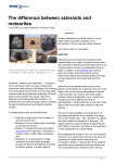 The difference between asteroids and meteorites