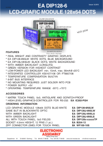 EA DIP128-6 LCD-GRAFIC MODULE 128x64 DOTS