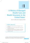 A History of Managed Health Care and Health Insurance in the