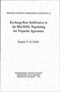 Exchange-Rate Stabilization in Mid-1930s