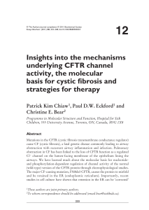 12 Insights into the mechanisms underlying CFTR channel activity