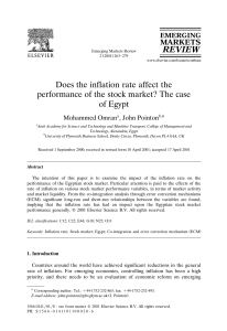 Does the inflation rate affect the performance of the stock market