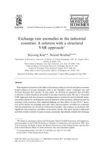 Exchange rate anomalies in the industrial countries: A solution with