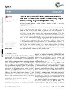 Optical extinction efficiency measurements on fine