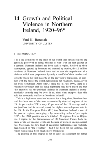 14 Growth and Political Violence in Northern Ireland, 1920–96*