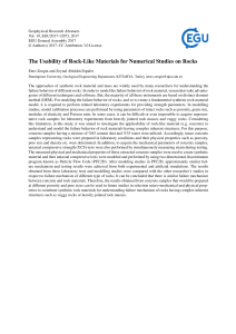 The Usability of Rock-Like Materials for Numerical Studies on Rocks