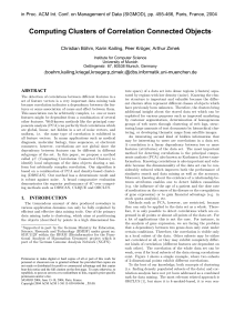 4C (Computing Clusters of Correlation Connected Objects)