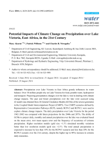 Potential Impacts of Climate Change on Precipitation over Lake