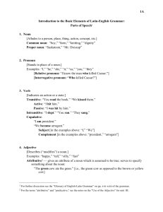 1A Parts of Speech