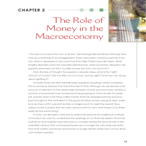 The Role of Money in the Macroeconomy