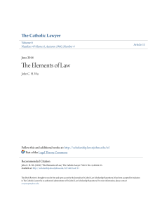 The Elements of Law - St. John`s Law Scholarship Repository
