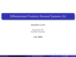Differentiated Products Demand Systems