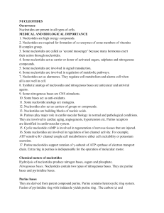 NUCLEOTIDES Occurrence Nucleotides are present in all types of