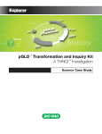 pGLO™ Transformation and Inquiry Kit A ThINQ! - Bio-Rad