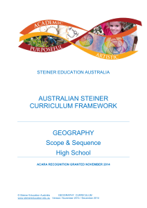 Scope and Sequence - Steiner Education Australia