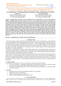 A Distributive Polling Based Mobile Data Gathering in WSN