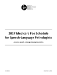 2017 Medicare Fee Schedule for Speech-Language
