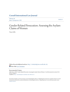 Gender-Related Persecution: Assessing the Asylum Claims of Women