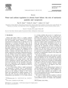 Water and sodium regulation in chronic heart failure: the role of
