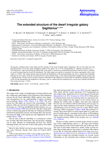 The extended structure of the dwarf irregular galaxy Sagittarius⋆⋆⋆