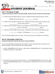 Part I: The Speed of Light Part II: Calcula ng a Light Year