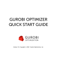 Gurobi Optimizer Quick Start Guide