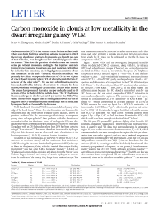 Carbon monoxide in clouds at low metallicity in the dwarf irregular