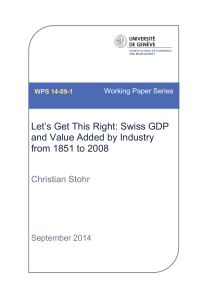 Let`s Get This Right: Swiss GDP and Value Added by Industry from