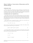 Elastic Collisions: Conservation of Momentum and Me