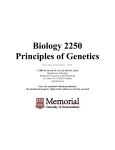 Bio2250 - Principles of Genetics