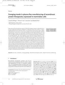 Emerging trends in plasma-free manufacturing of