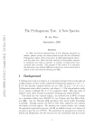 The Pythagorean Tree: A New Species arXiv:0809.4324v2 [math.HO