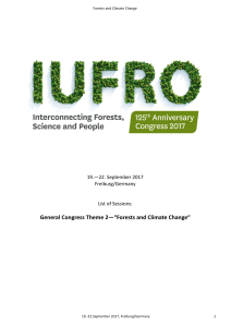 Forests and Climate Change - IUFRO 125th Anniversary Congress