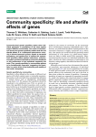Community specificity: life and afterlife effects of genes