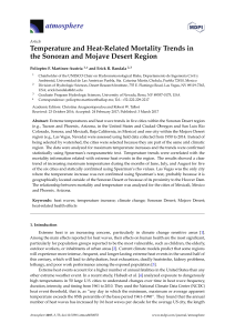 Temperature and Heat-Related Mortality Trends in the Sonoran and