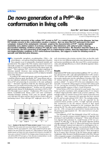 De novo generation of a PrPSc-like conformation in