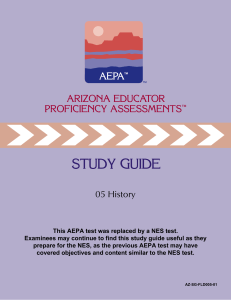 History - Arizona Educator Proficiency Assessments