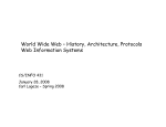 World Wide Web – History, Architecture, Protocols Web