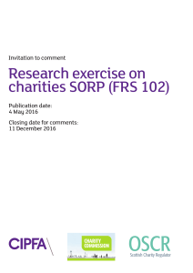 Research exercise on charities SORP (FRS 102)