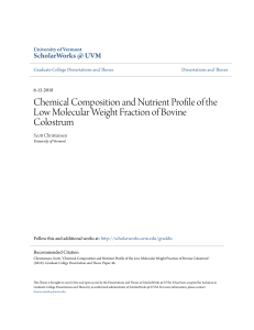 Chemical Composition and Nutrient Profile of the Low Molecular