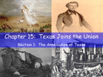 Texas Annexation Notes File