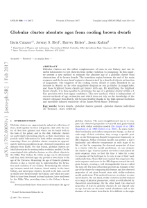 Globular cluster absolute ages from cooling brown dwarfs