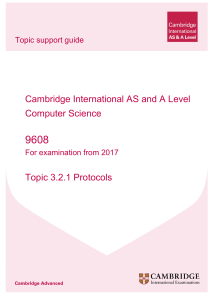 Topic 3.2.1 Protocols