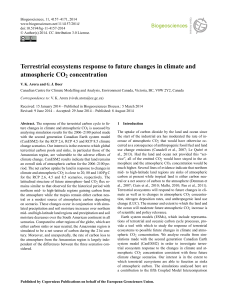 Terrestrial ecosystems response to future changes