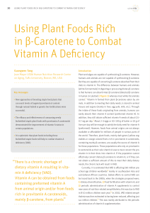 Using Plant Foods Rich in β-Carotene to Combat