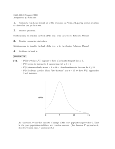 Math 111.01 Summer 2003 Assignment #3 Solutions Seriously, you